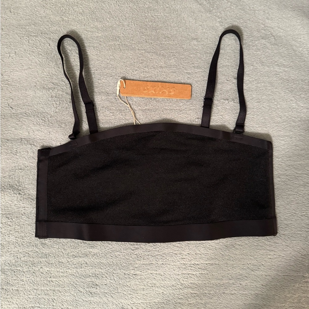 NWT SKIMS Seamless Sculpt Bandeau Bra sz XS in Onyx - Picture 2 of 4
